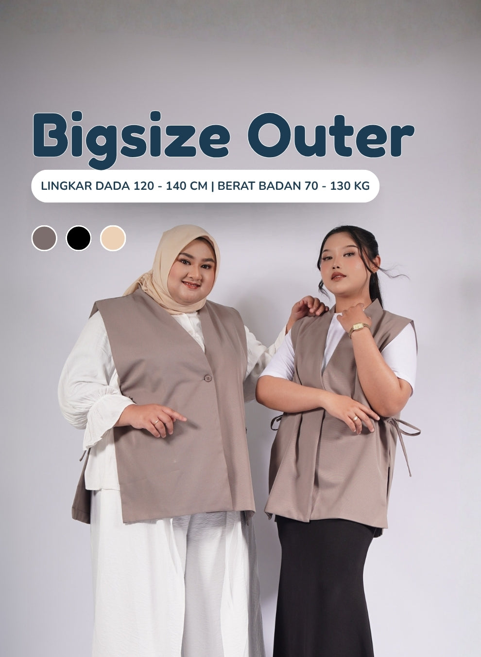 Aster Vest Outerwear- Grey