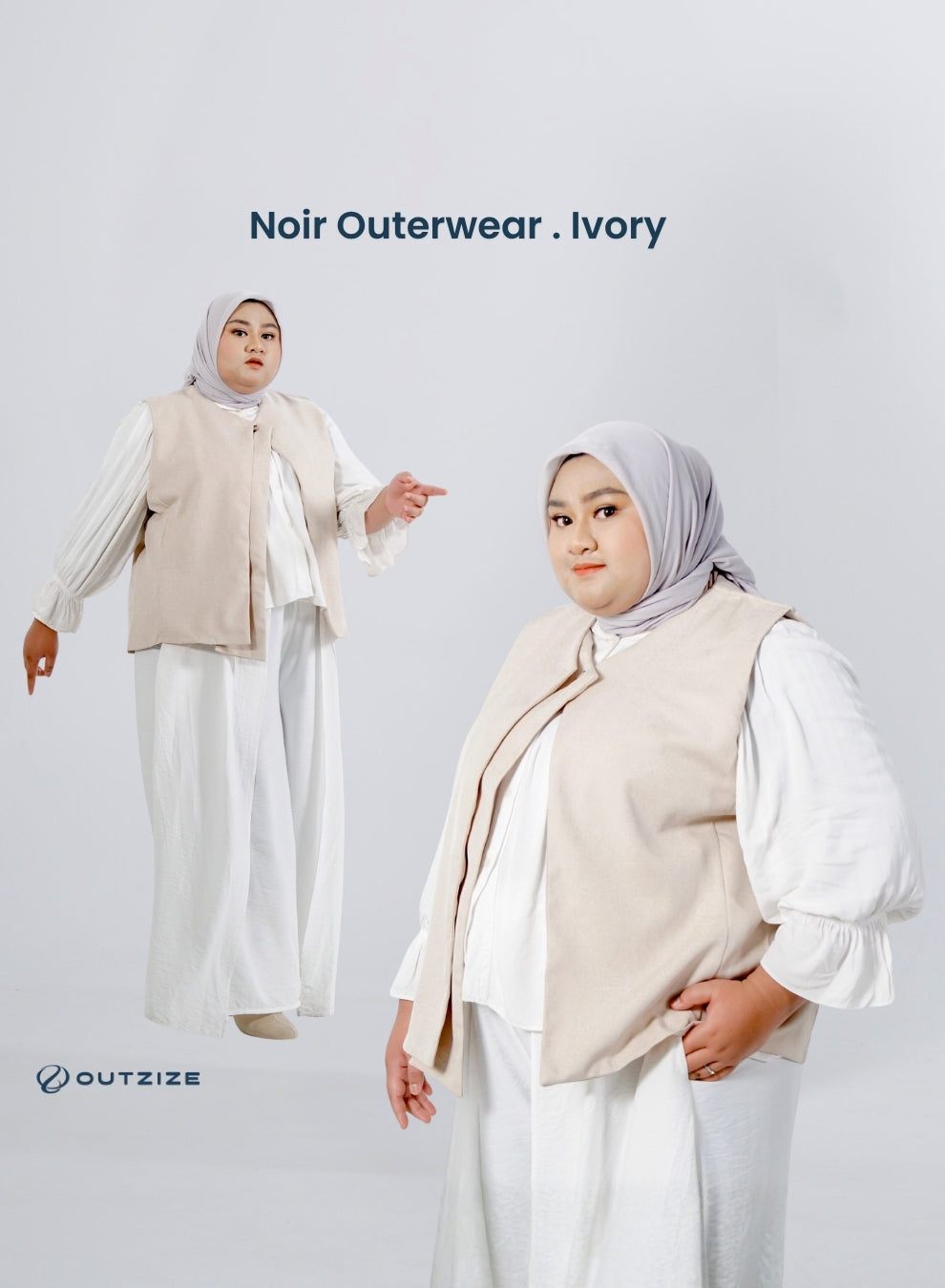 Noir Vest Outerwear - Ivory