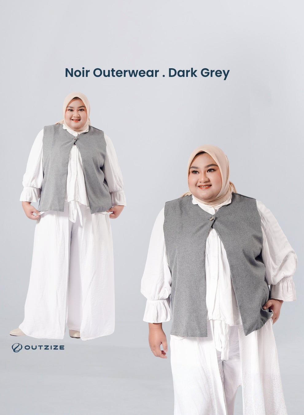 Noir Vest Outerwear - Dark Grey