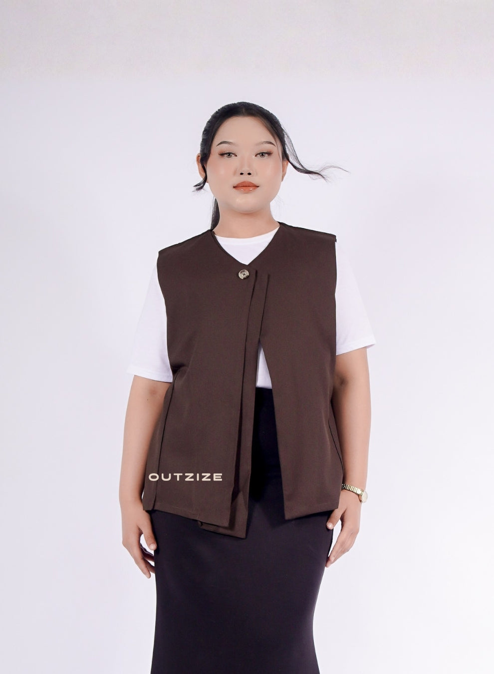 Noir Vest Outerwear - Dark Choco