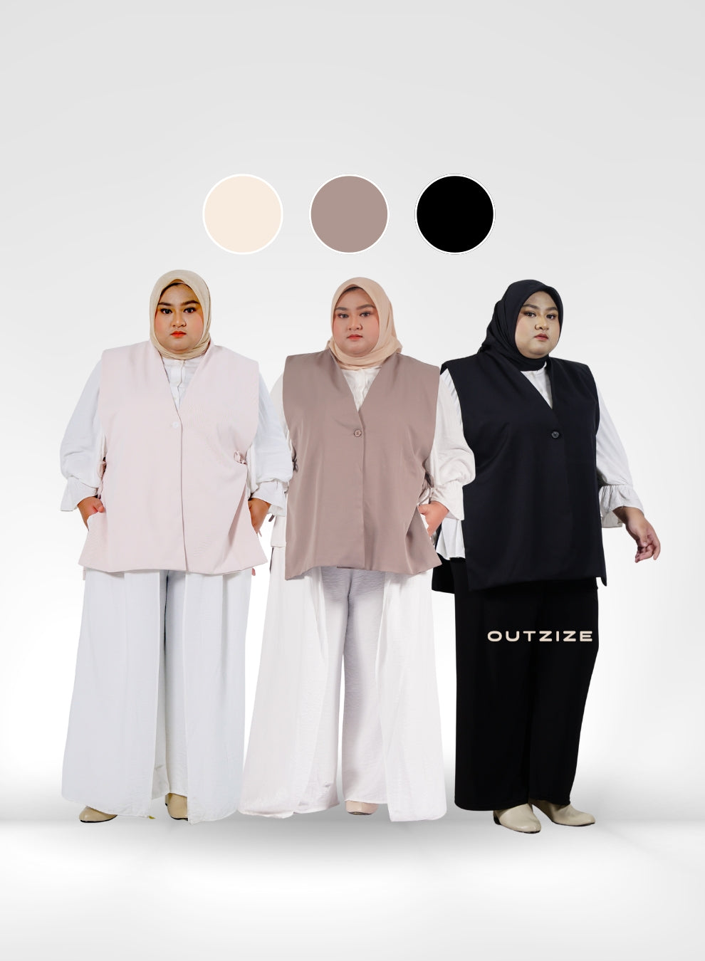 Aster Vest Outerwear - Hitam