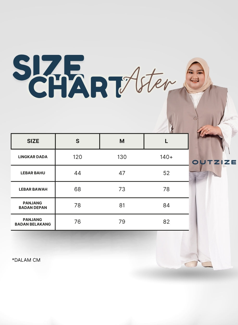 Aster Vest Outerwear - Hitam