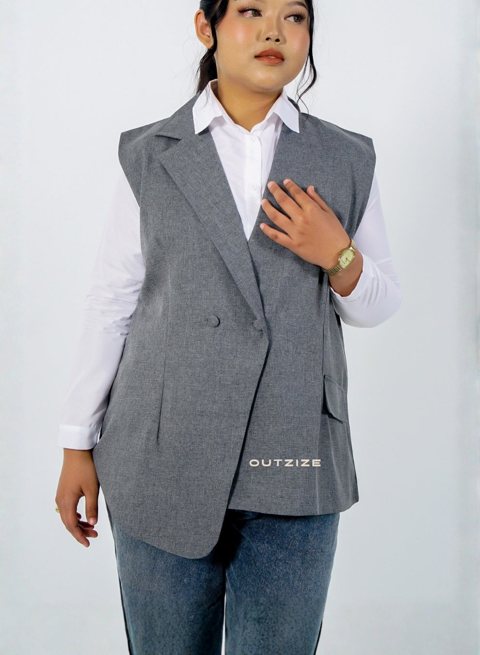 Core Vest Outerwear - Powder Blue