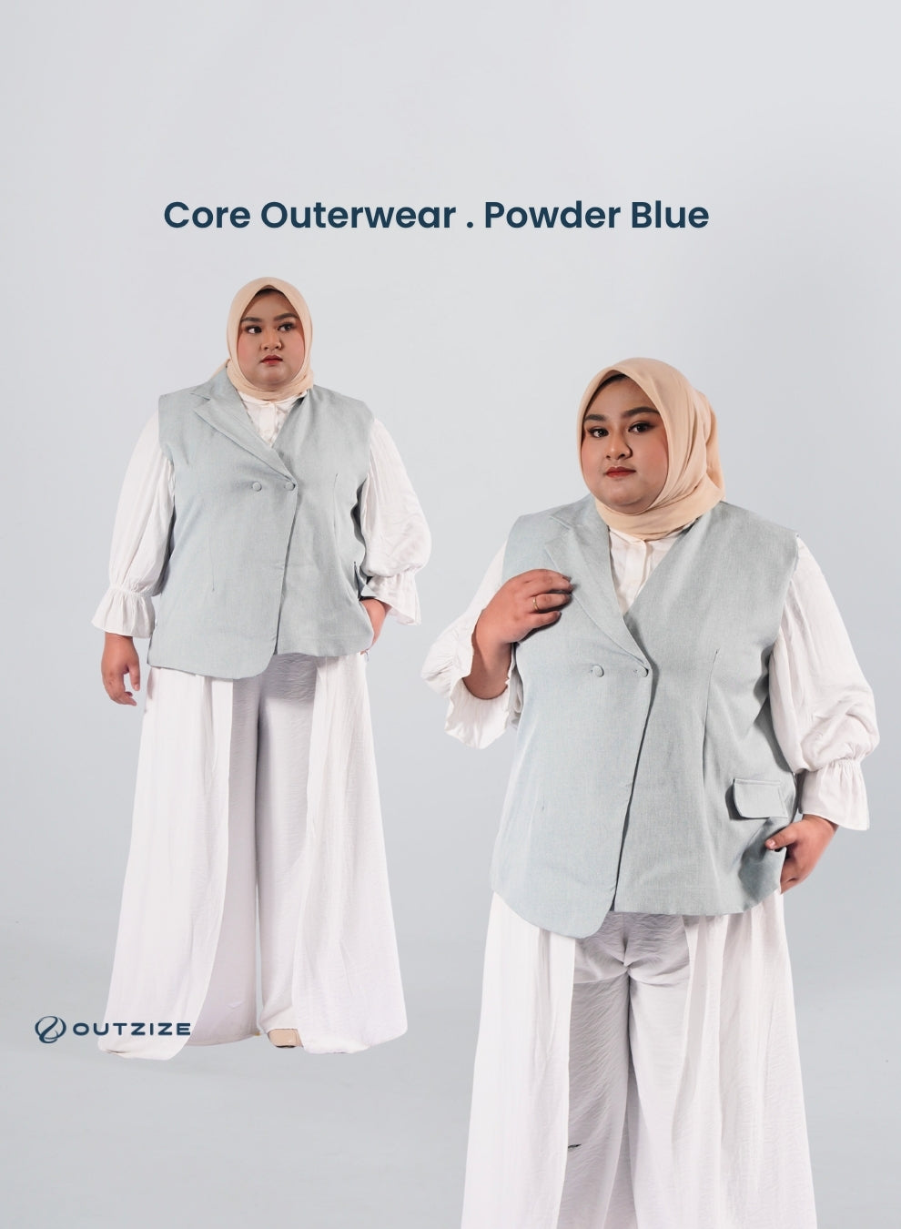 Core Vest Outerwear - Powder Blue