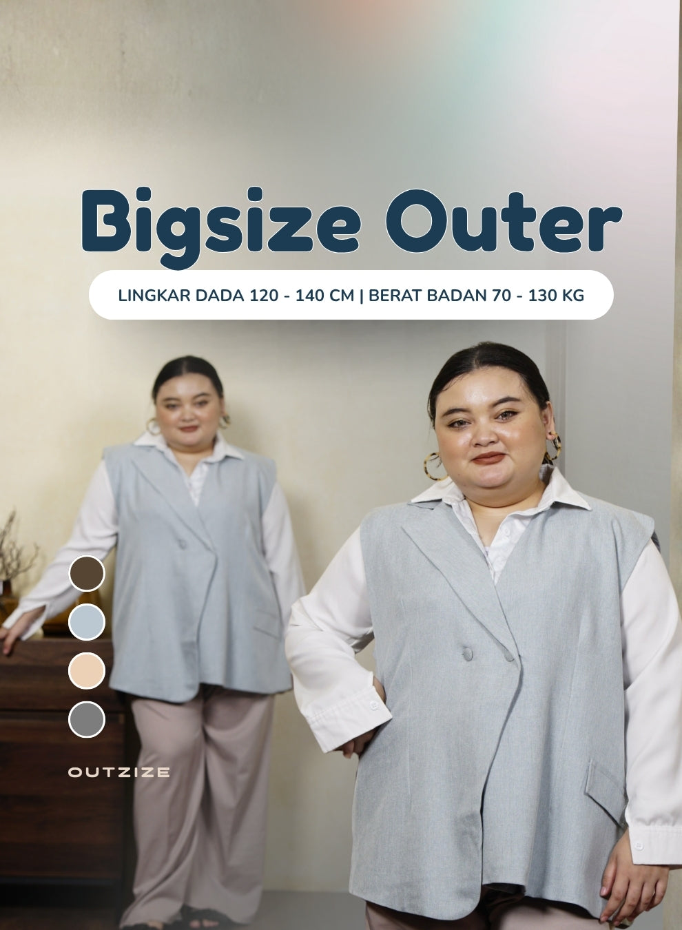 Core Vest Outerwear - Powder Blue