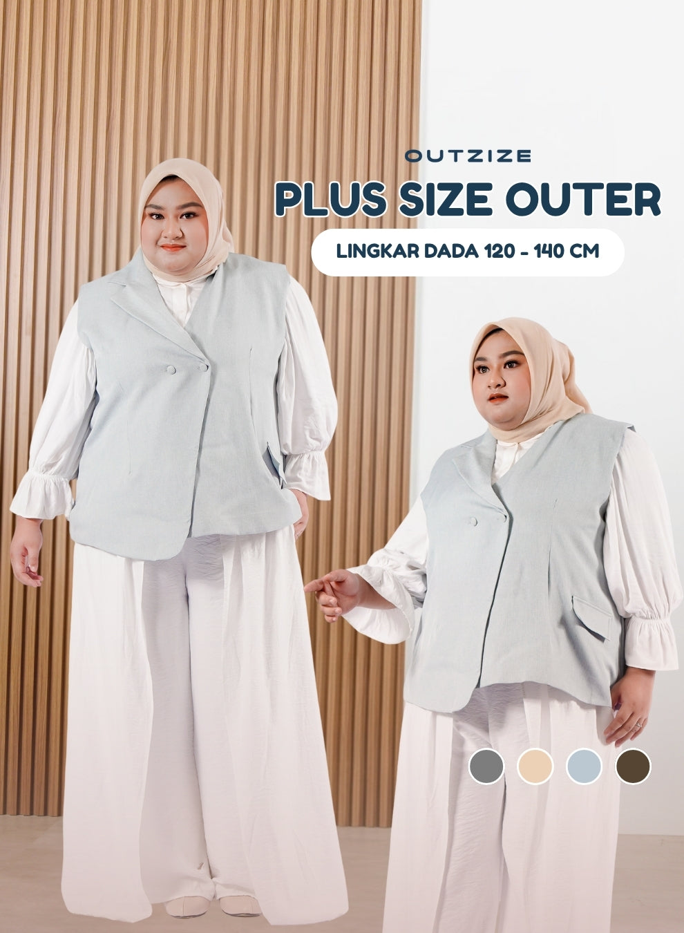 Core Vest Outerwear - Powder Blue